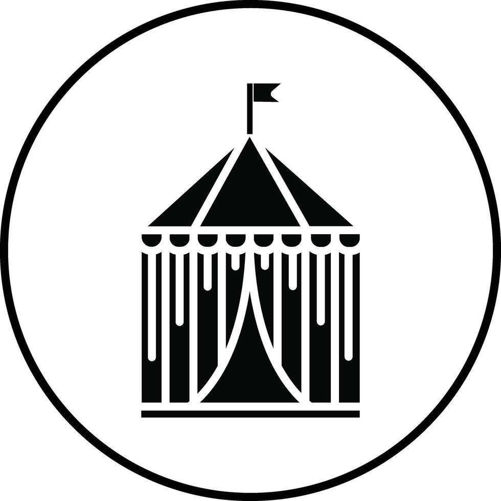 Circus Tent Illustration Icon vector