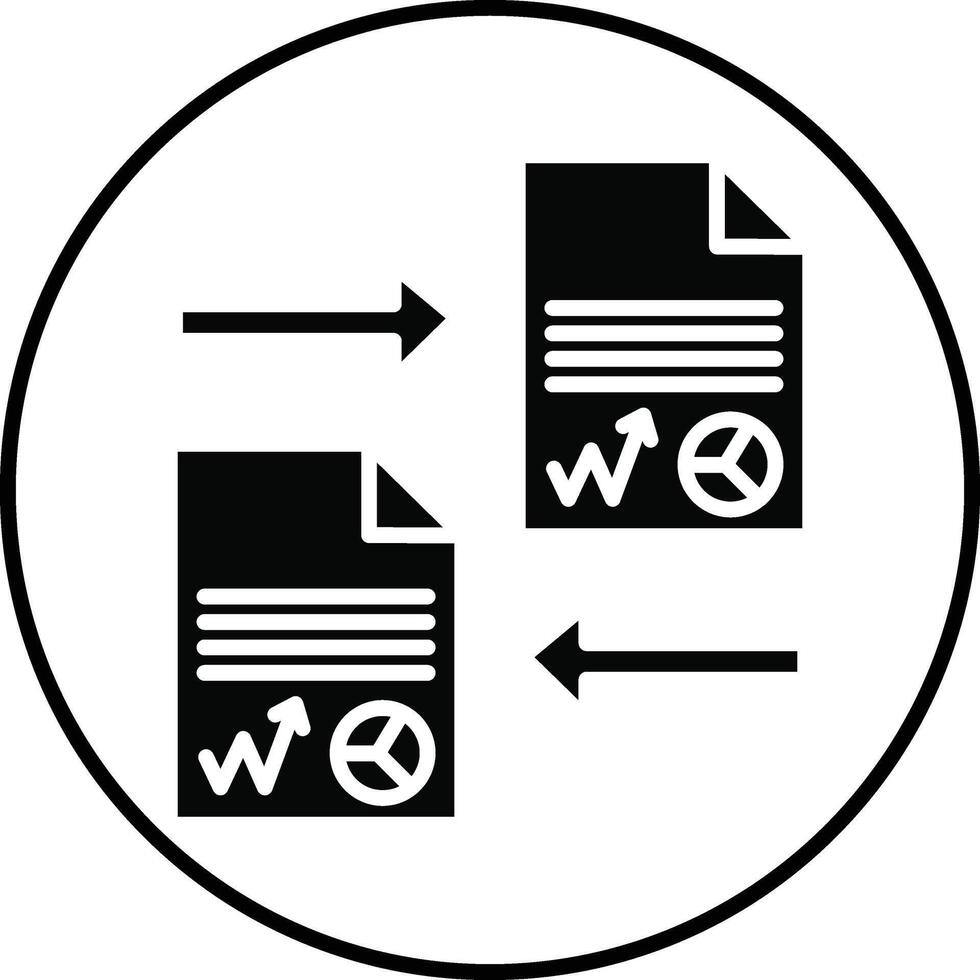 Documents Exchange Illustration Icon vector