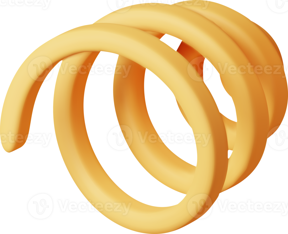 3d golden spiral confetti, colorful serpentine ribbon png