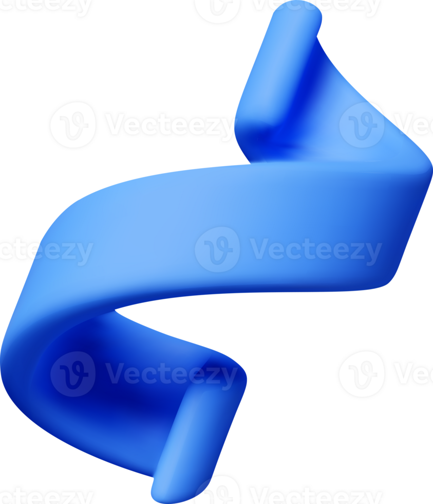3d blue spiral confetti, colorful serpentine ribbon png
