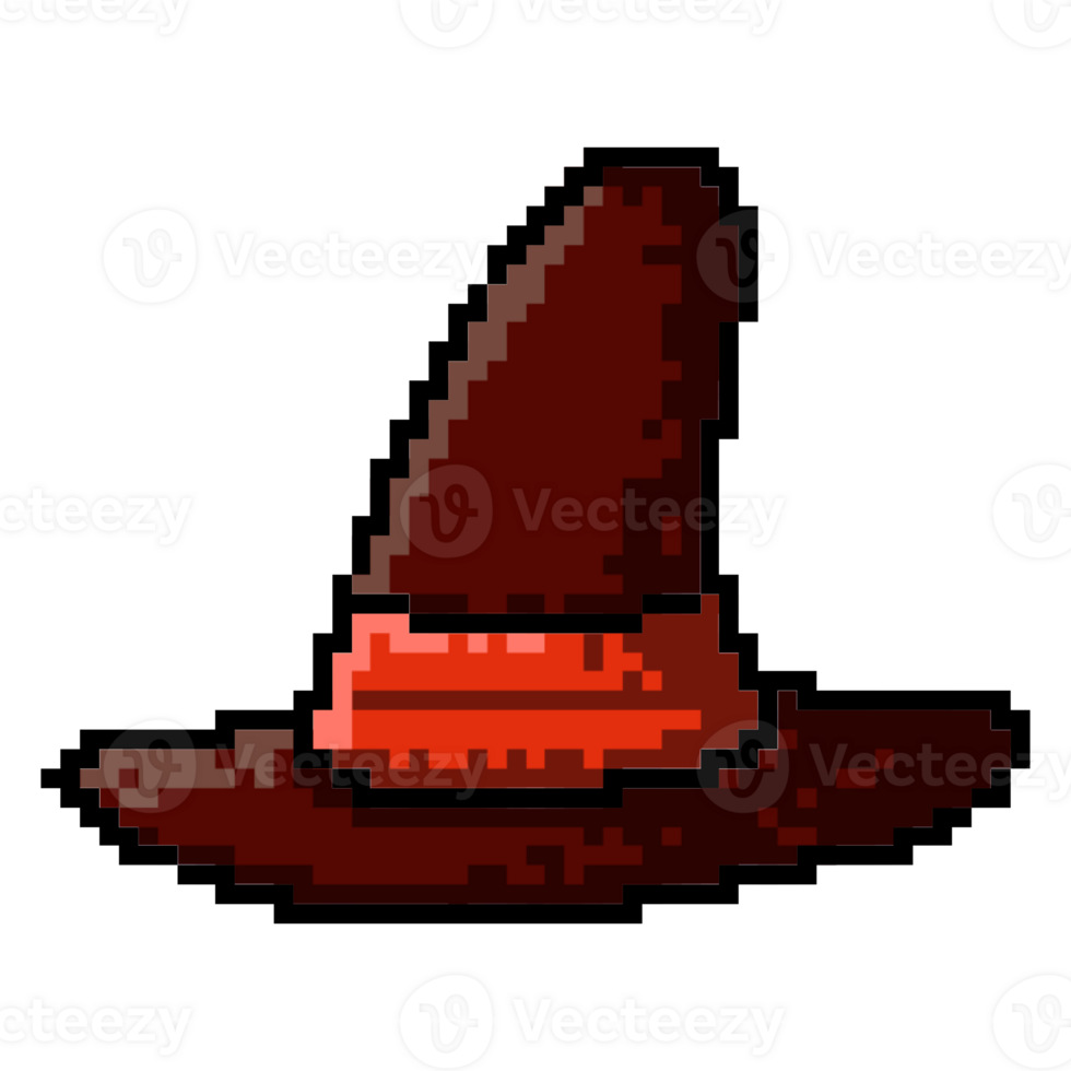 Vintage Red Pixel Hat Assets for Games png