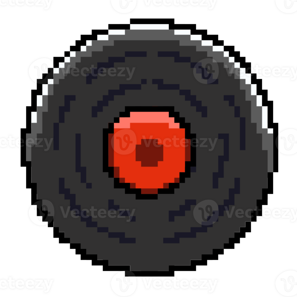 Vintage Red Pixel Disk Assets for Games 1.0 png