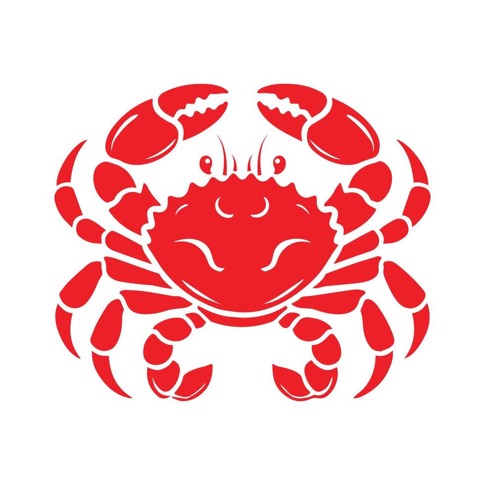 a illustration of an crab icon symbol graphic on white background vector