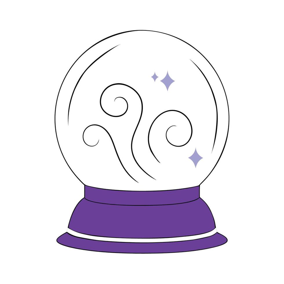 Magic sphere icon. Occultism and esoteric concept vector