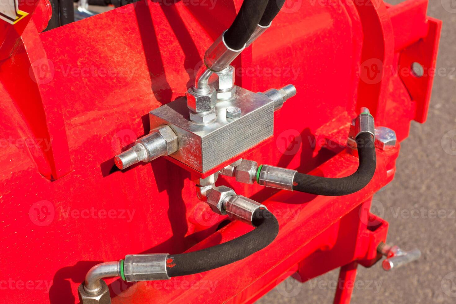 Hydraulic System Hoses on Machine photo