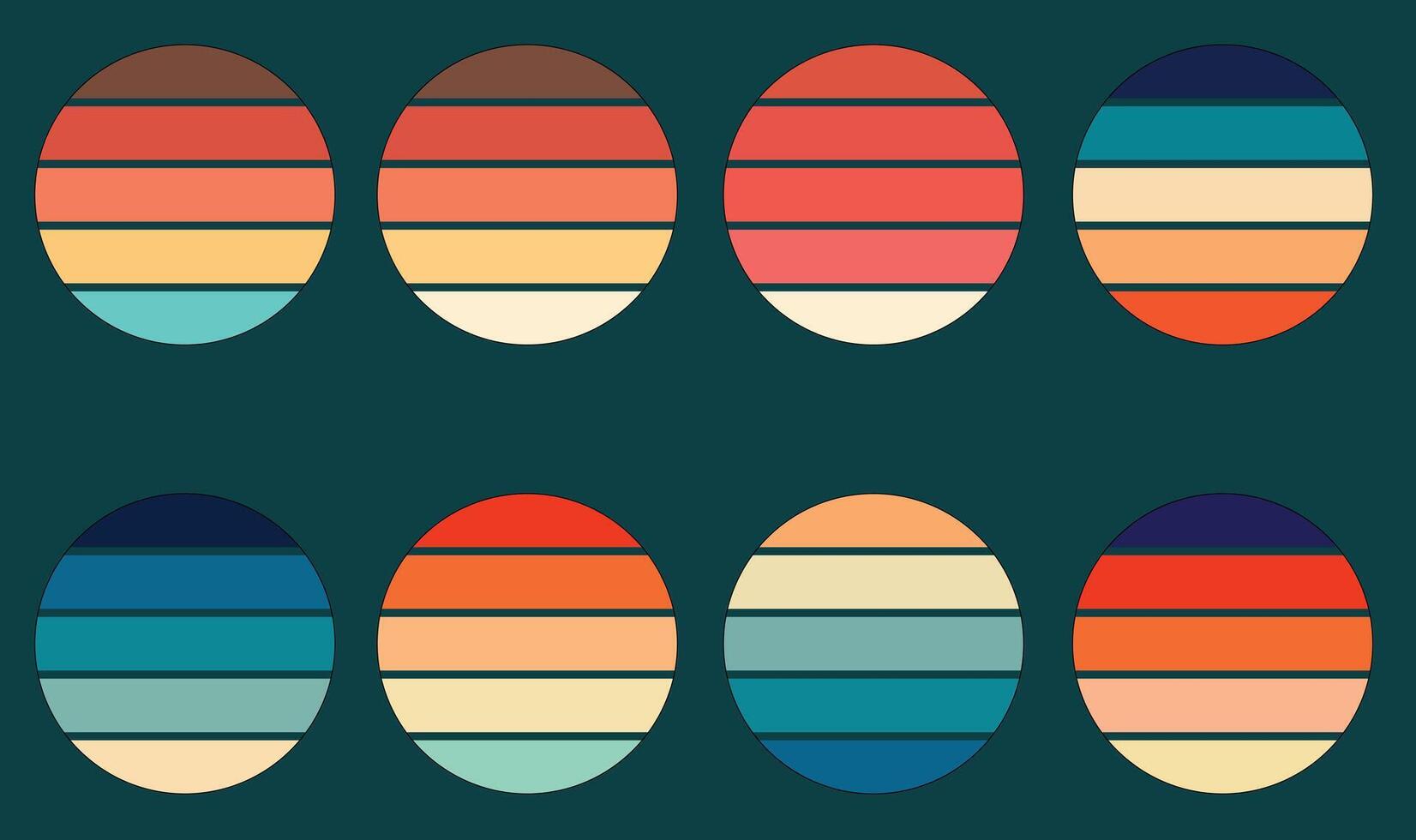 Retro sunset background vector