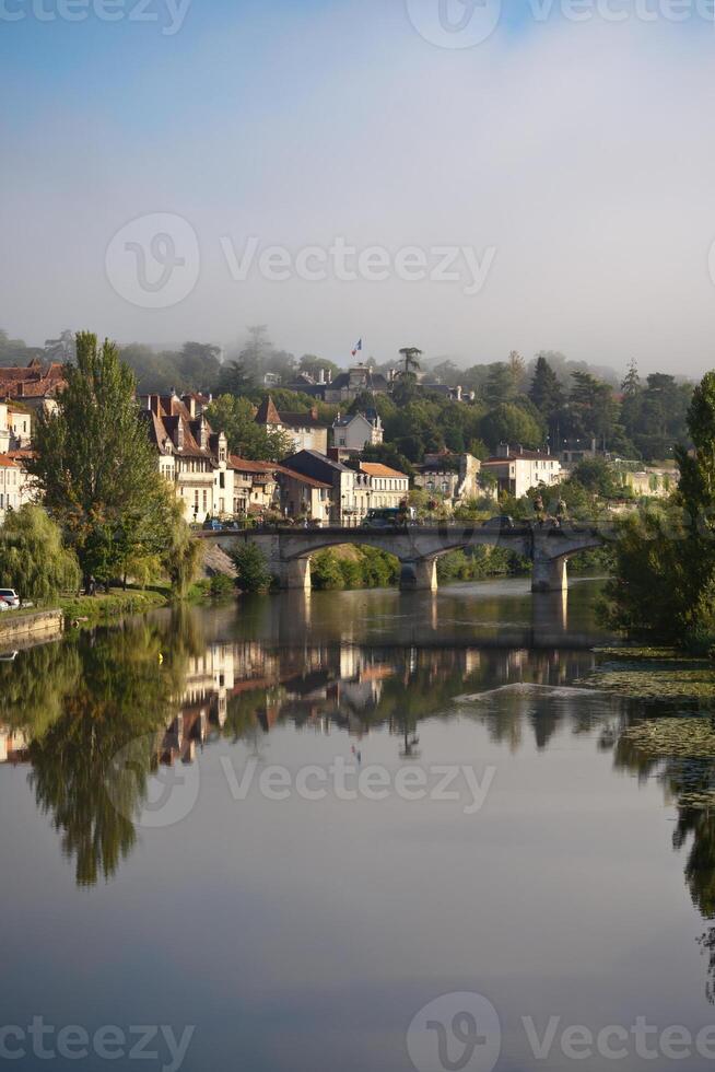Picturesque view of Perigord town in France photo