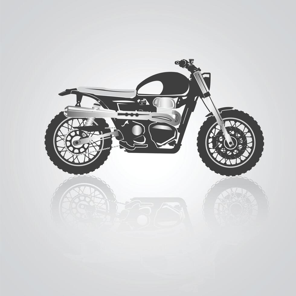 Sport motorcycle logo black and white vector