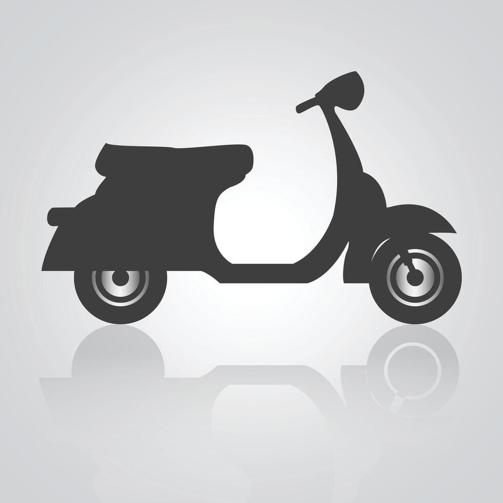 scooter icons black and white theme vector