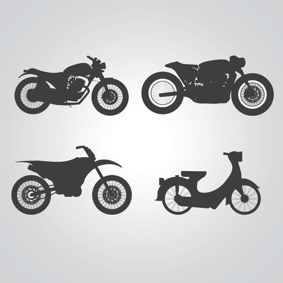 Motorcycle icons editable art vector