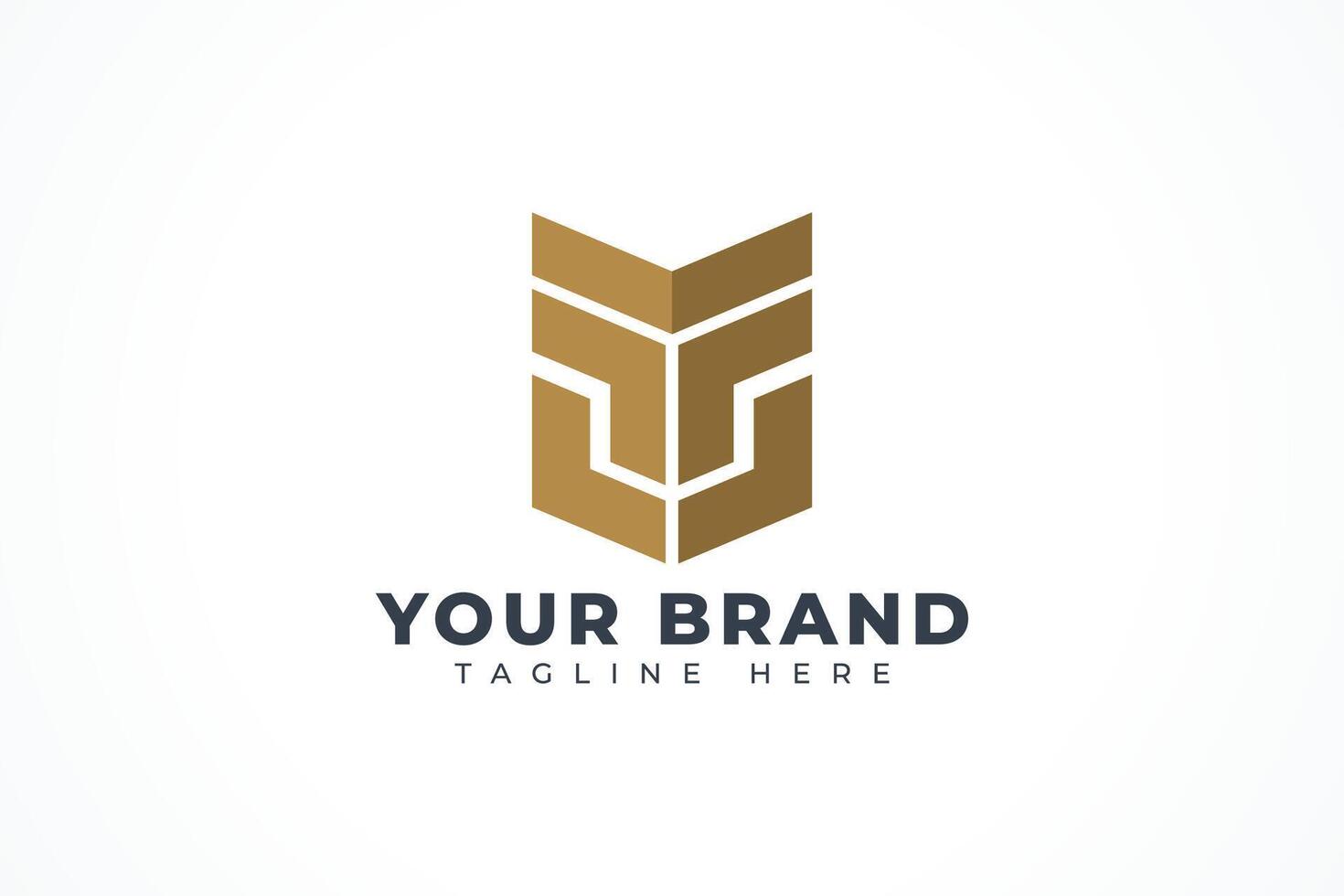 Gold Lion Head Shield logo Design Element vector