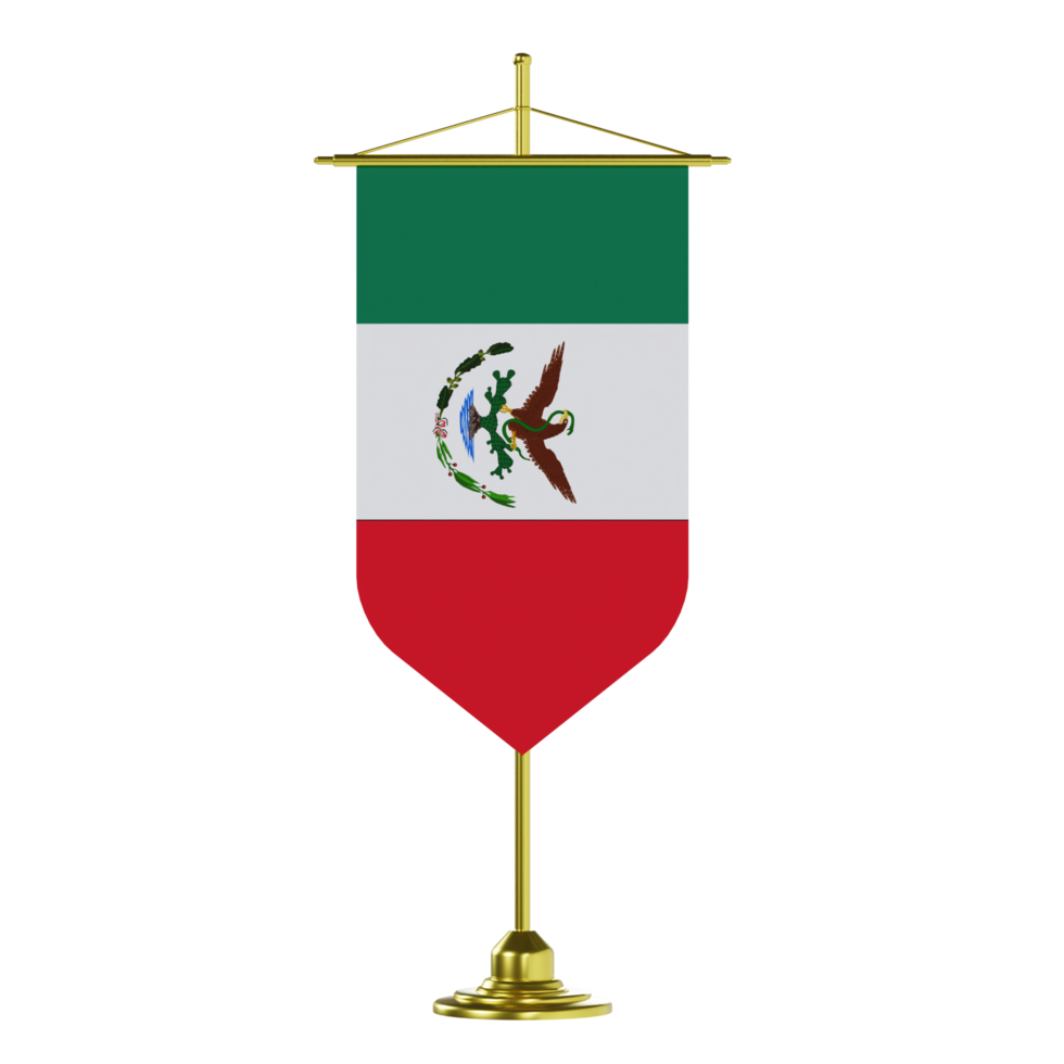 Mexico Flag Banner V1 - Medium View at 90 Degrees png