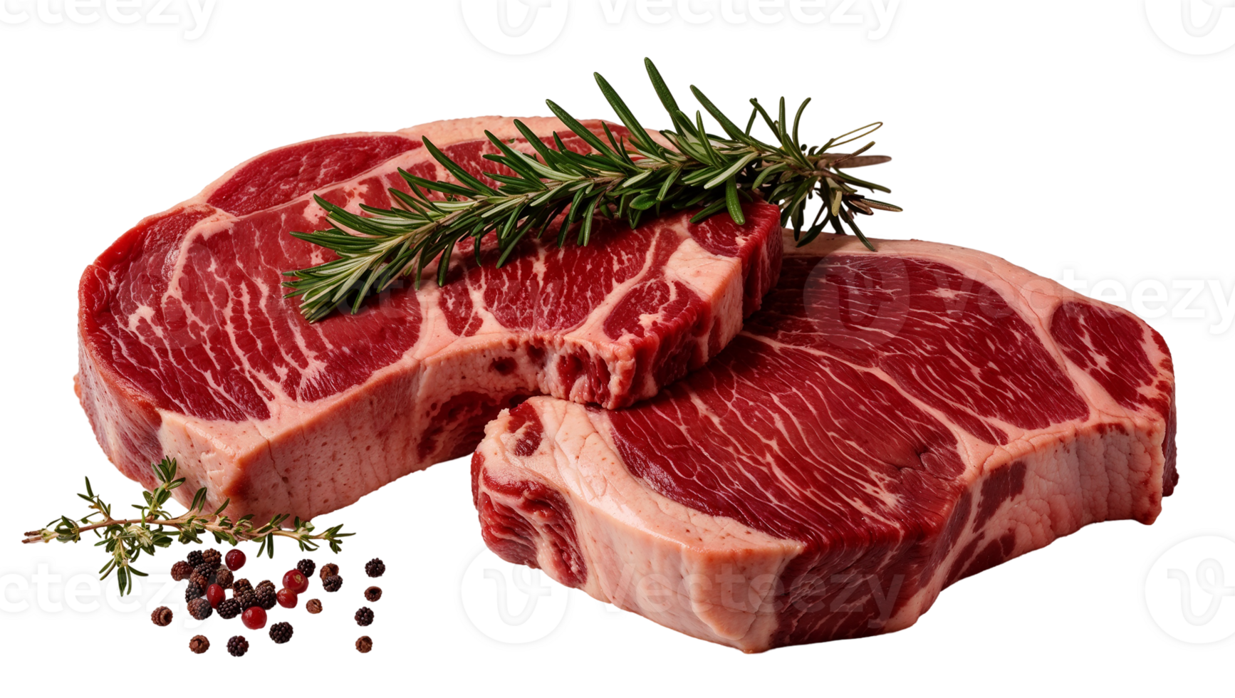 slices of meat isolated on transparent background png