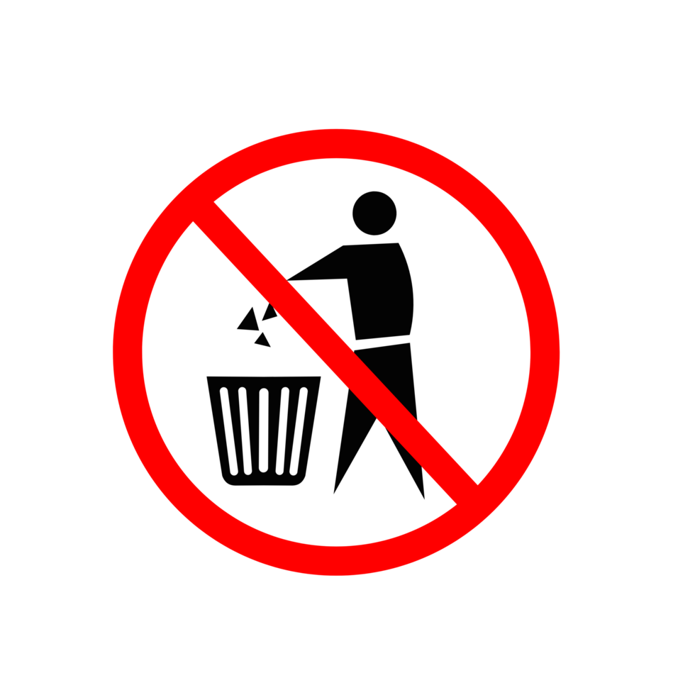 Keep Clean Silhouette Sign png