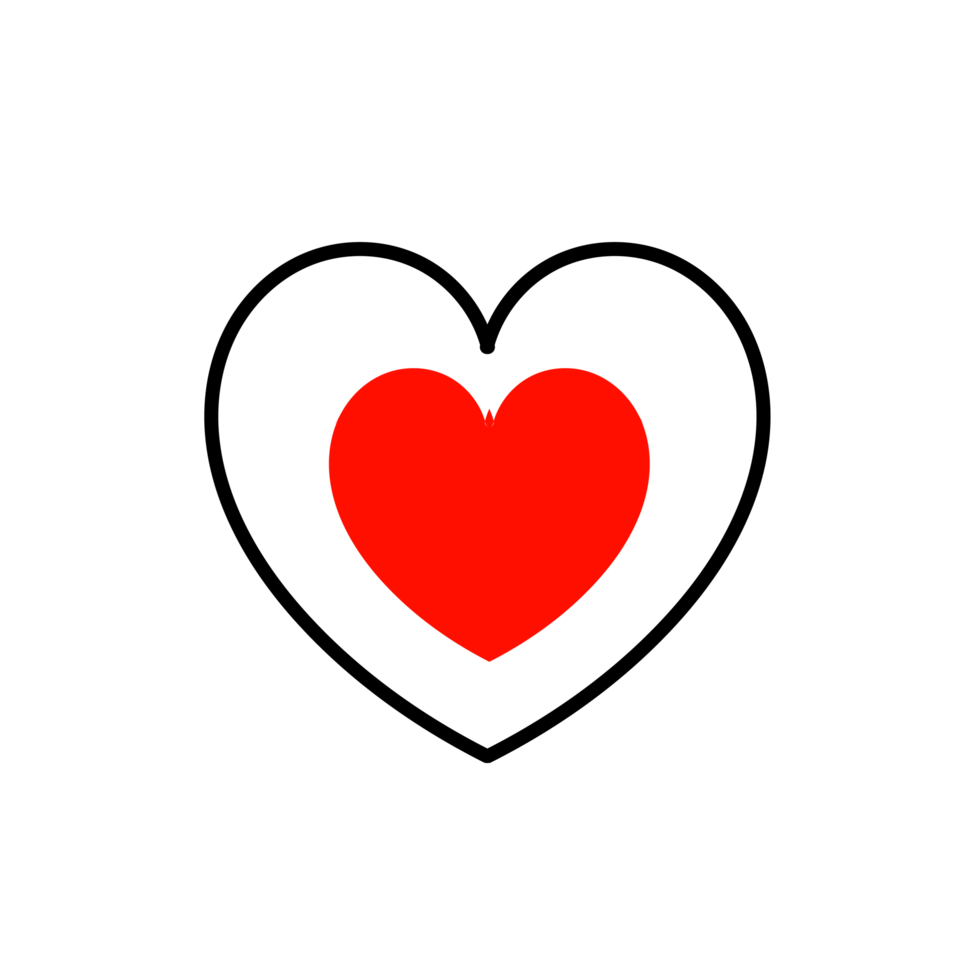Symbol of Love and Valentine's Day. Flat Red Icon png