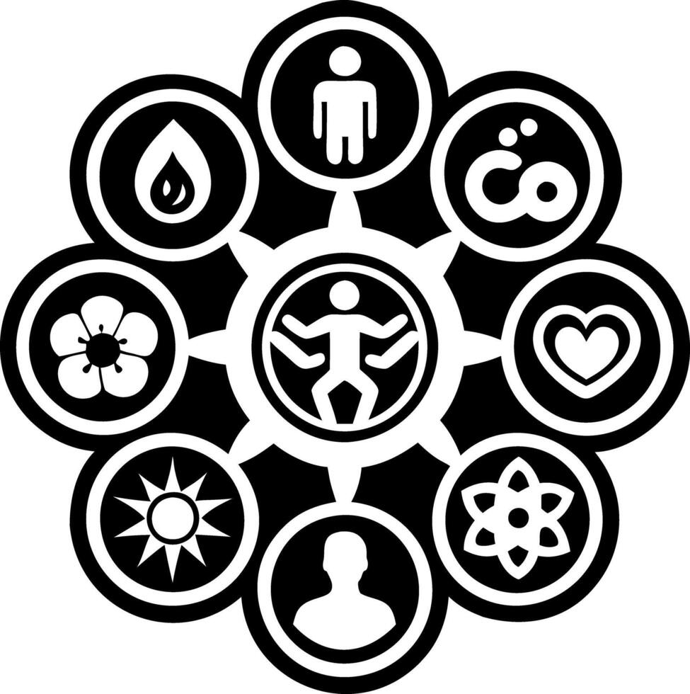 Healing body icon in glyph style vector