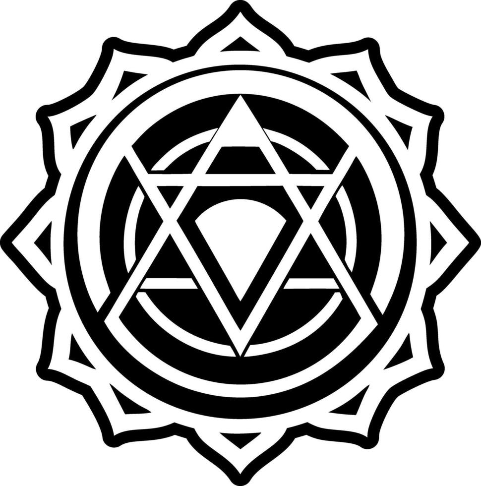 A glyph style icon of prism prosperity symbol vector