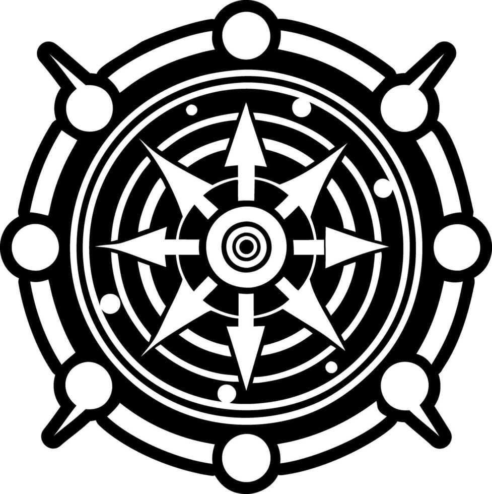 A filled style icon of chakra points symbol vector