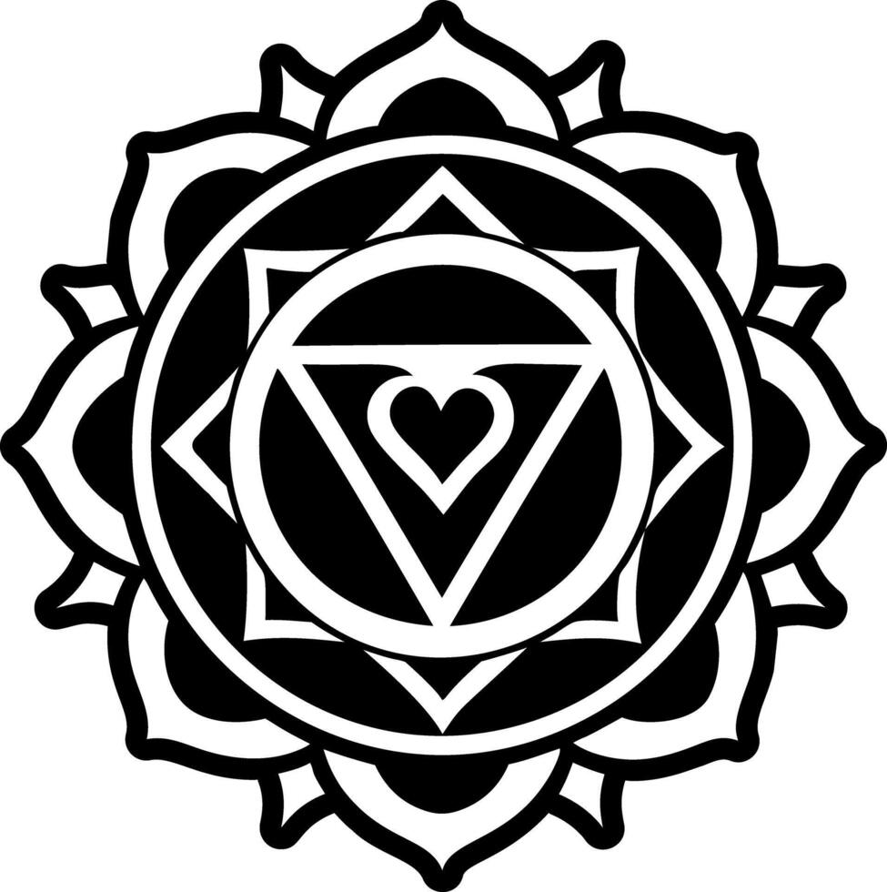A solid style icon of love energy symbol vector