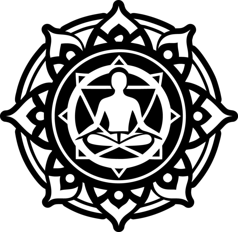 A filled style icon of abstract chakra symbol vector