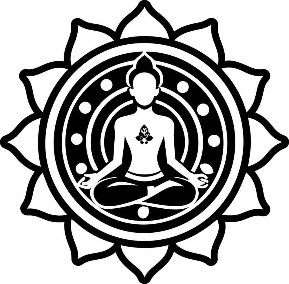 Aura chakra symbol icon in solid style vector