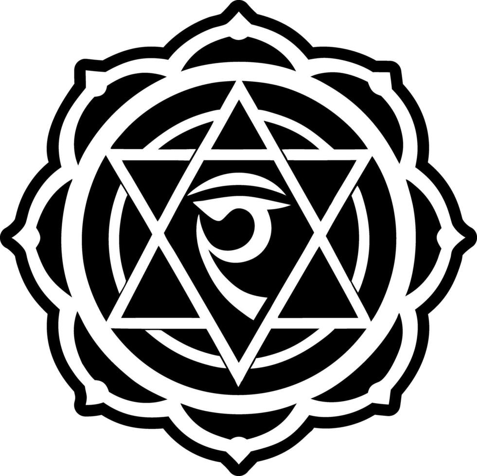 Earth chakra icon in glyph style vector