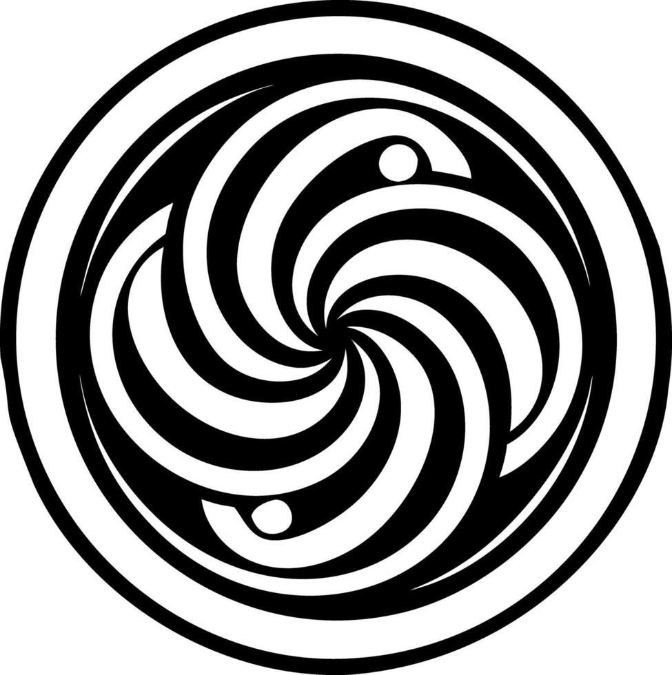 A glyph style icon of swirl art sign vector