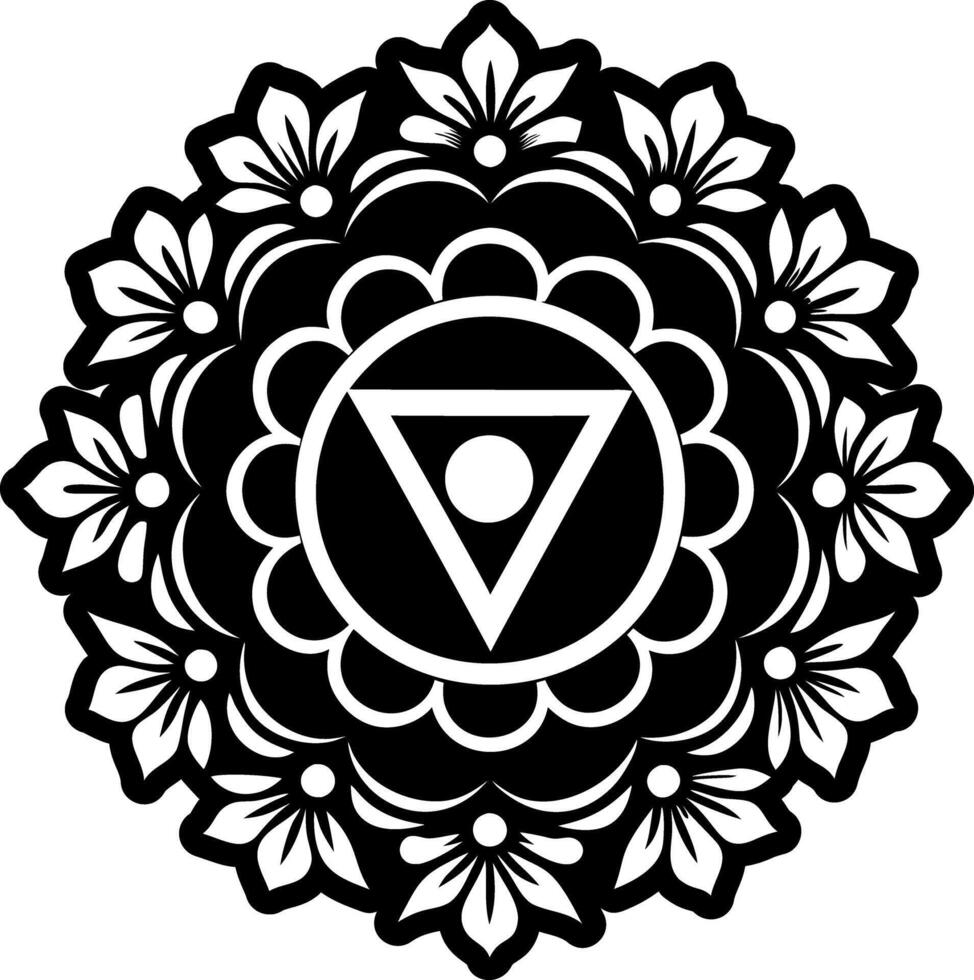 Chakra art icon in glyph style vector