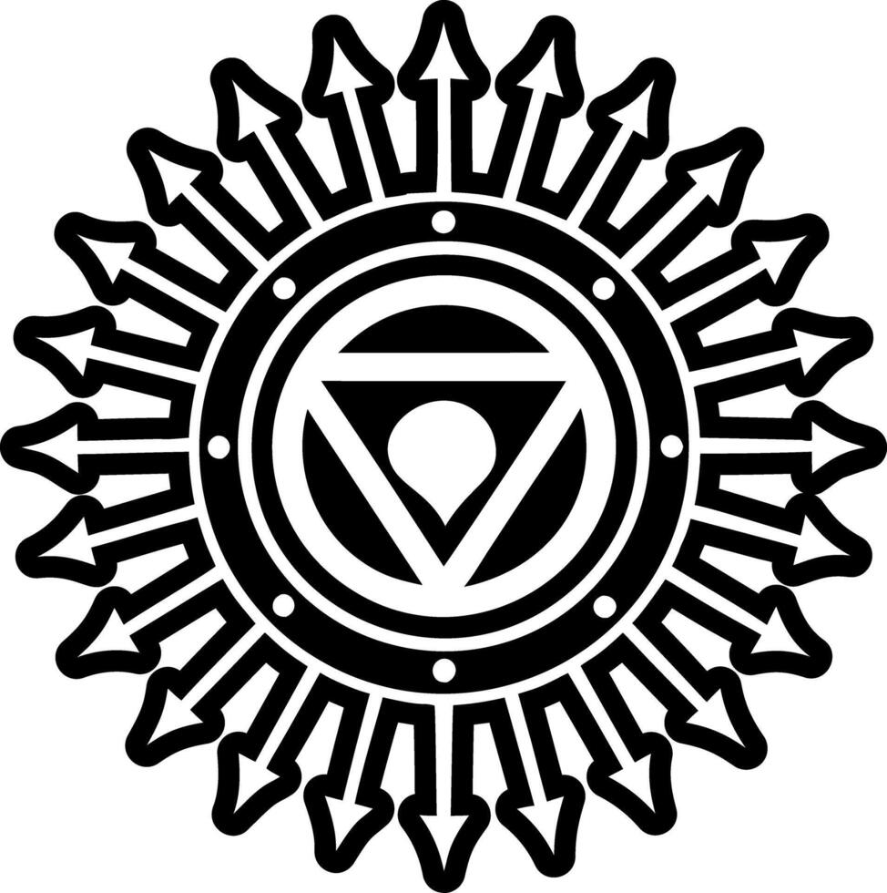 Ajna light icon in glyph style vector