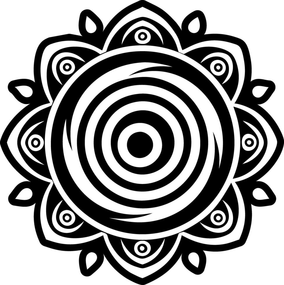 A glyph style icon of spiral reiki symbol vector