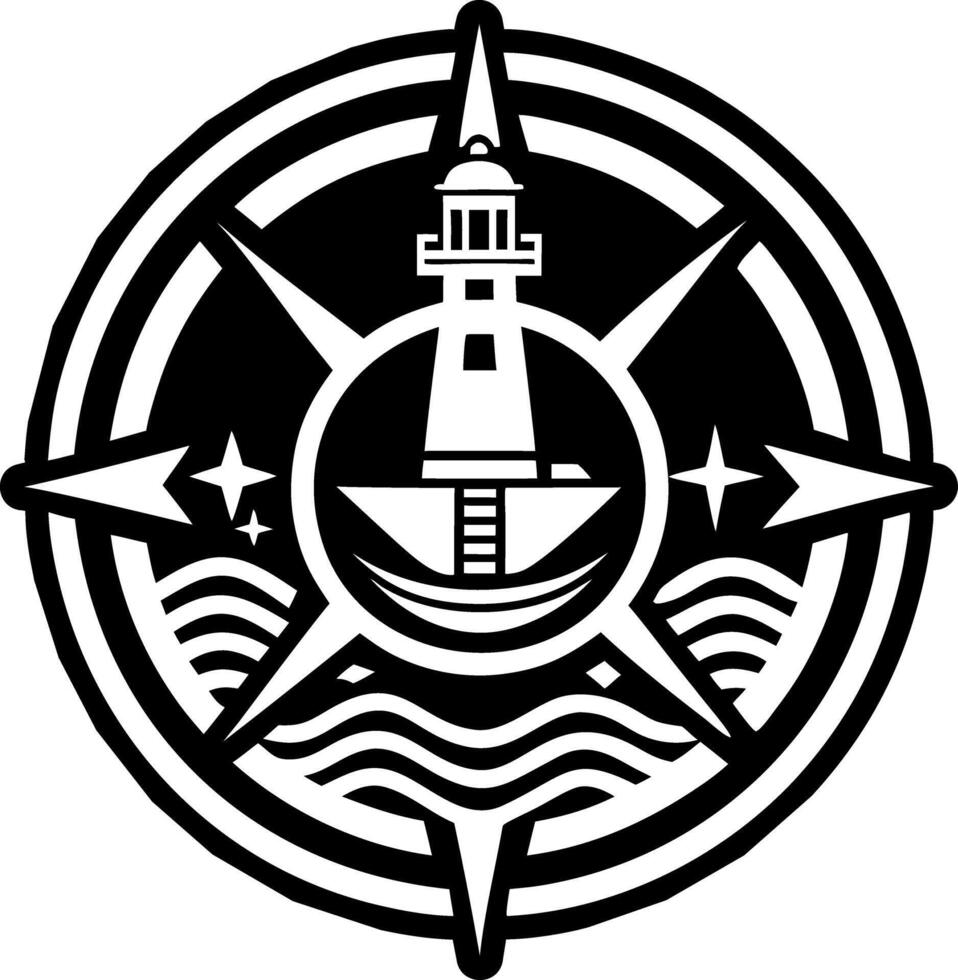 Coastal sentinel symbol icon in solid style vector