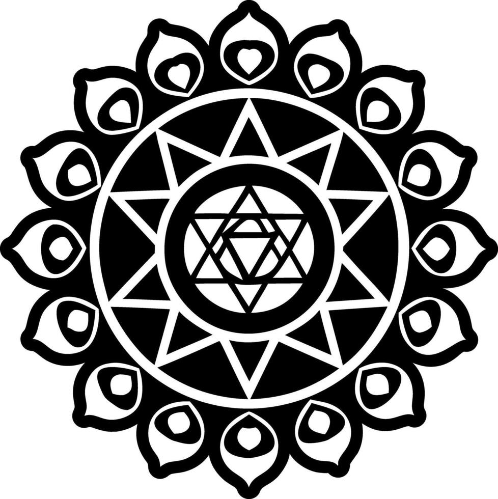 Soul star icon in glyph style vector