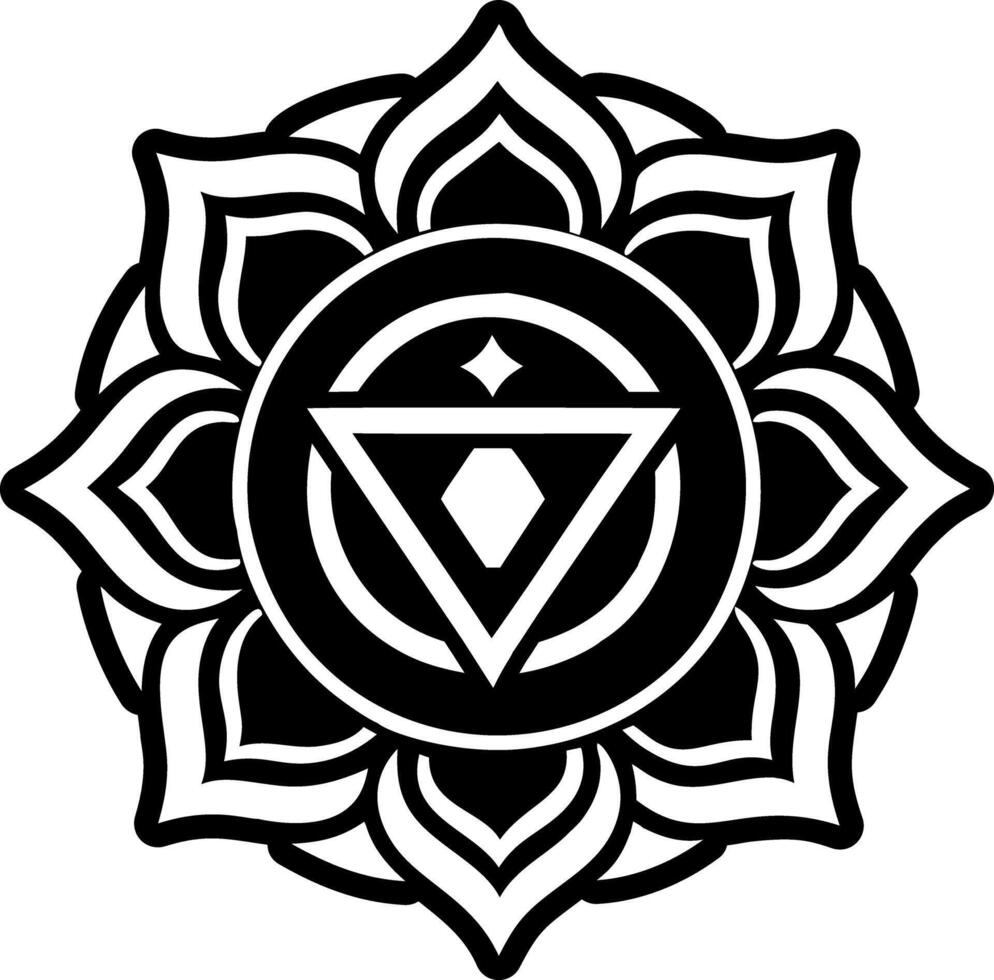 Manipur tattoo symbol icon in solid style vector