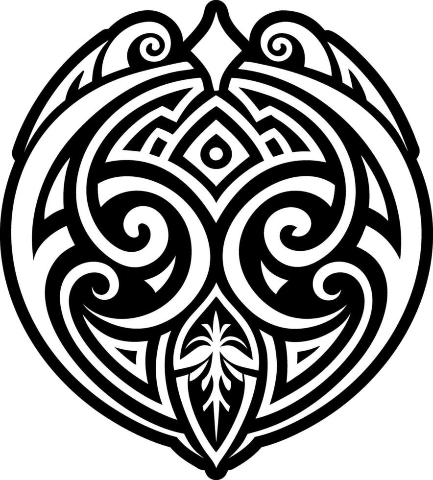 Maori body symbol icon in solid style vector