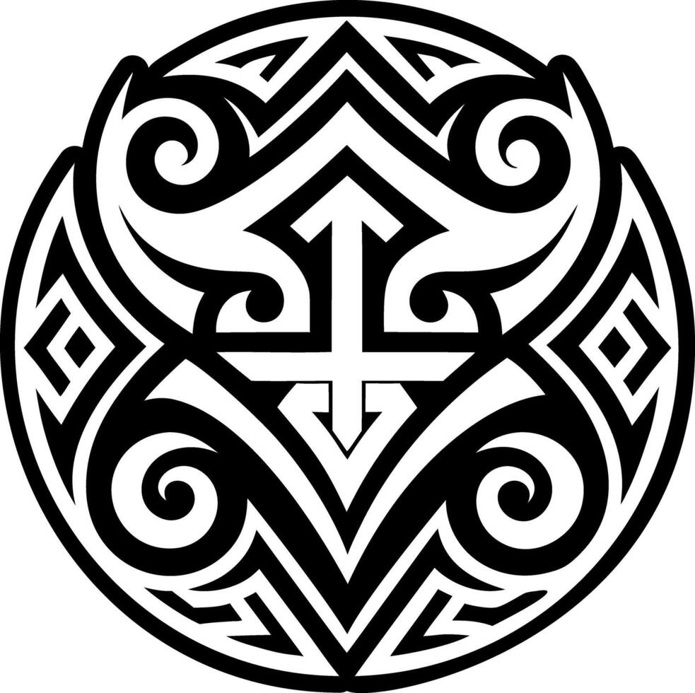 A glyph style icon of arawa symbol vector