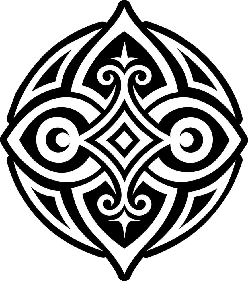 Maori ancestry symbol icon in solid style vector