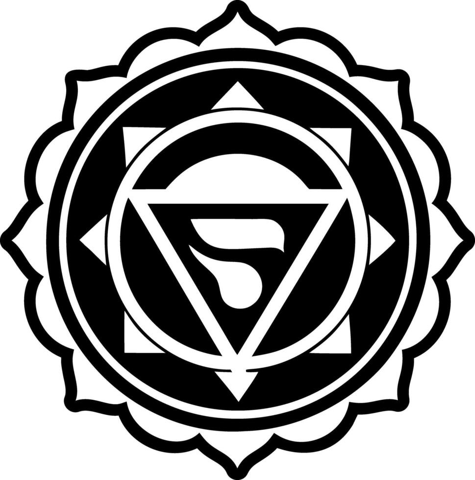 A glyph style icon of throat symbol vector