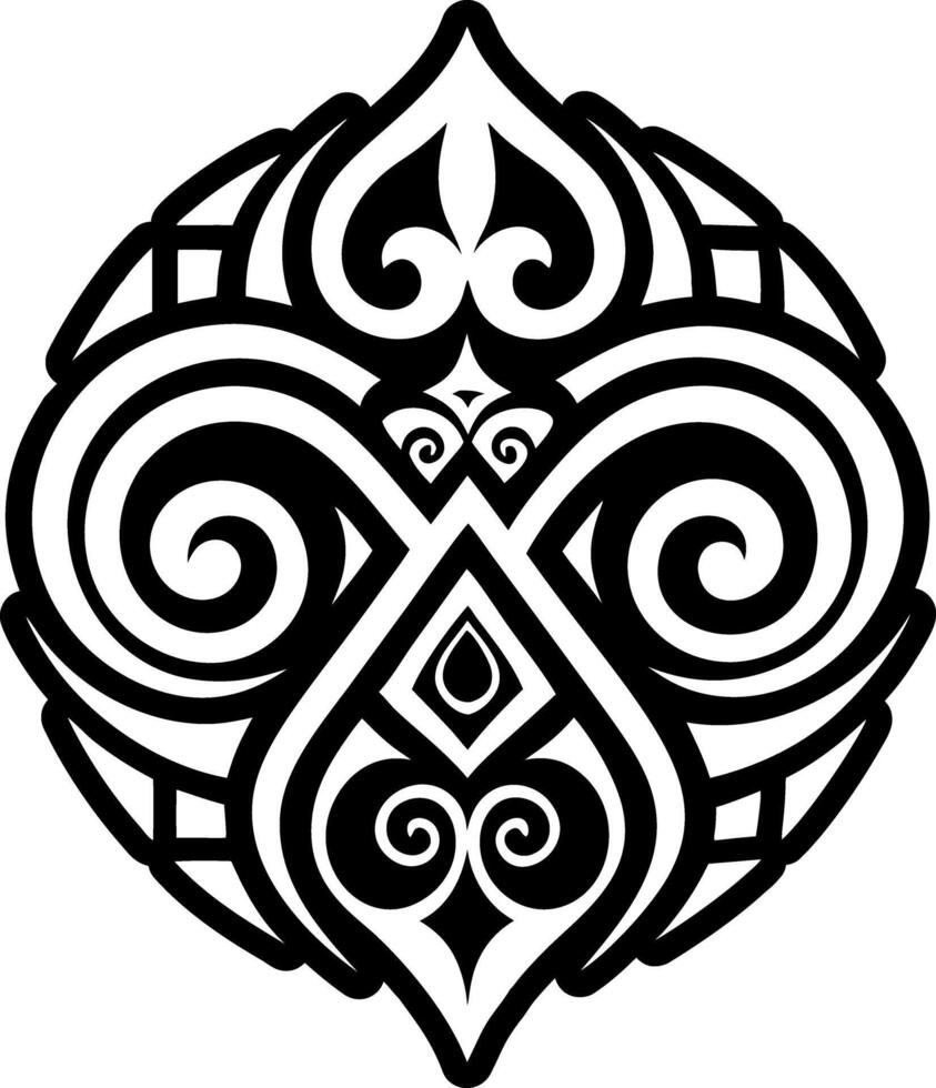 A solid style icon of tribal design symbol vector