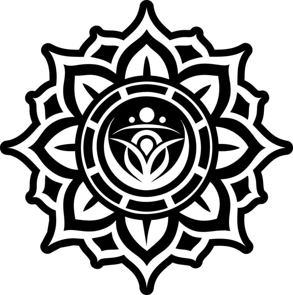 A glyph style icon of intuition chakra symbol vector