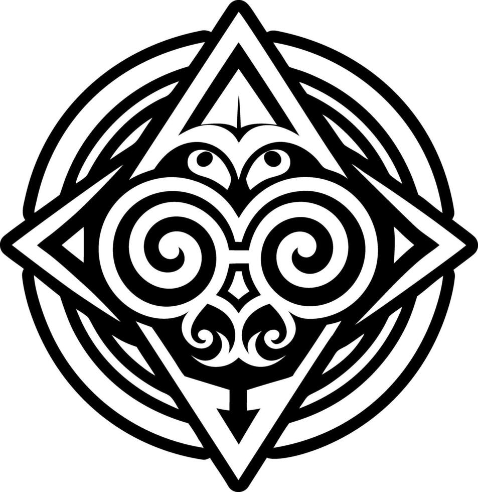 Taranaki symbol icon in glyph style vector