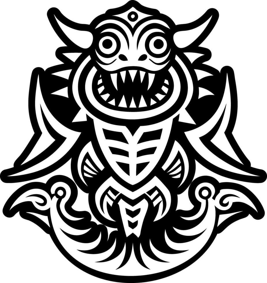 Marakihau symbol icon in solid style vector