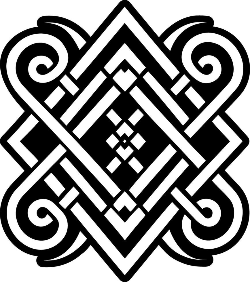 A filled style icon of knot symbol vector