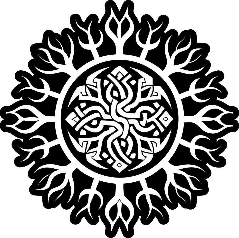 A filled style icon of root chakra symbol vector