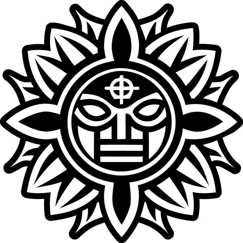 A filled style icon of hau spirit symbol vector