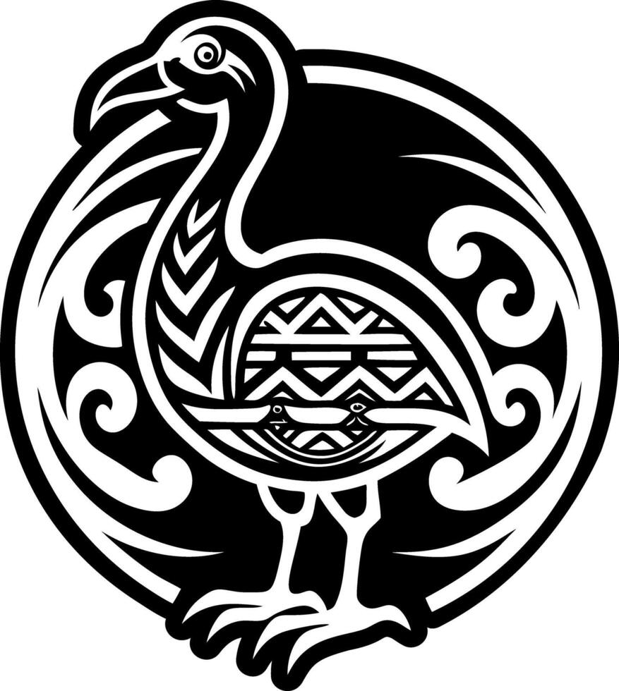 A solid style icon of extinct bird symbol vector