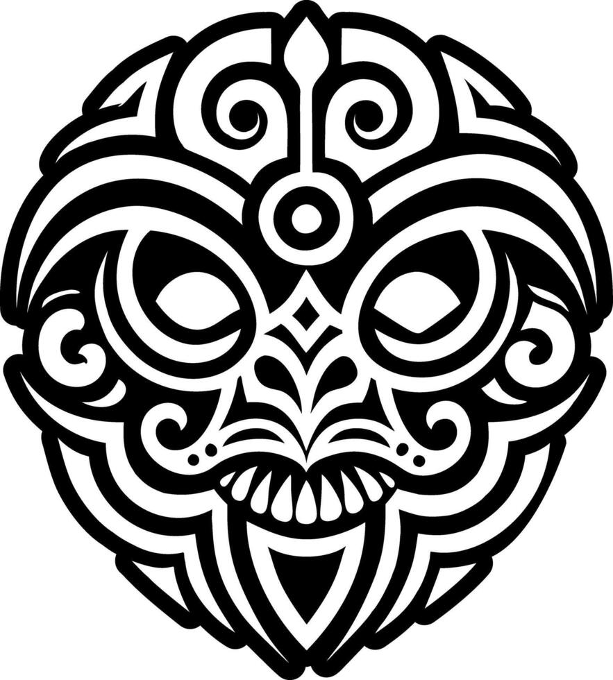 Tiki symbol icon in glyph style vector