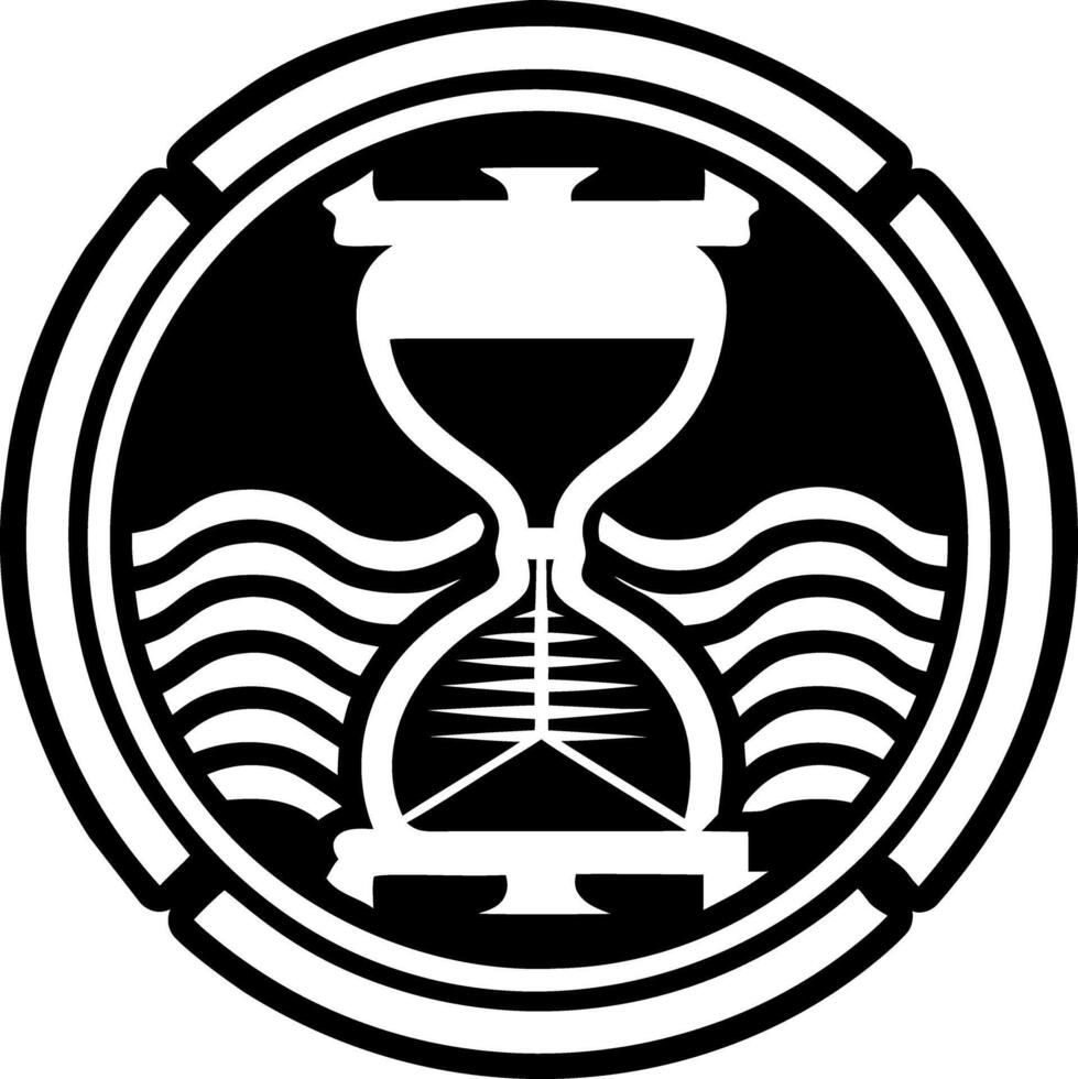 Time symbol icon in filled style vector