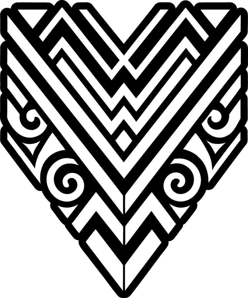 Maori tapestry icon in glyph style vector