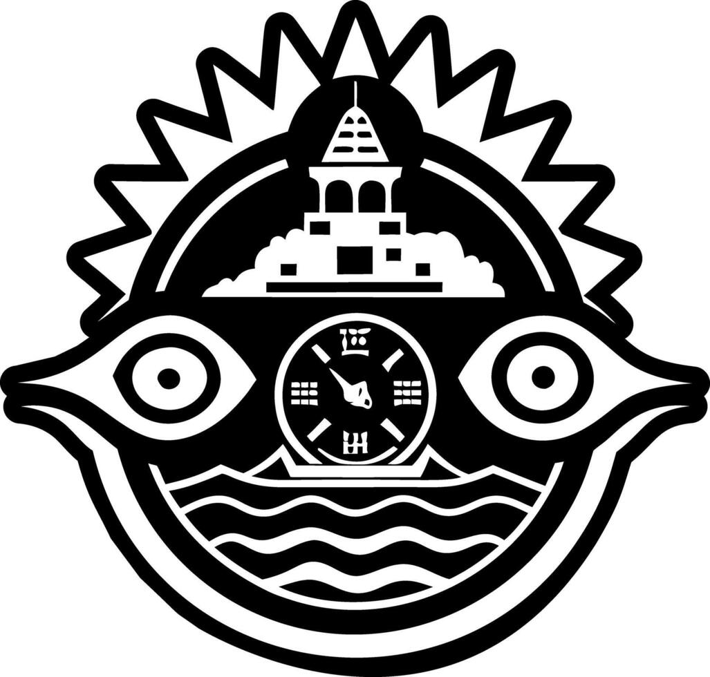 A solid style icon of maori ornamentation symbol vector