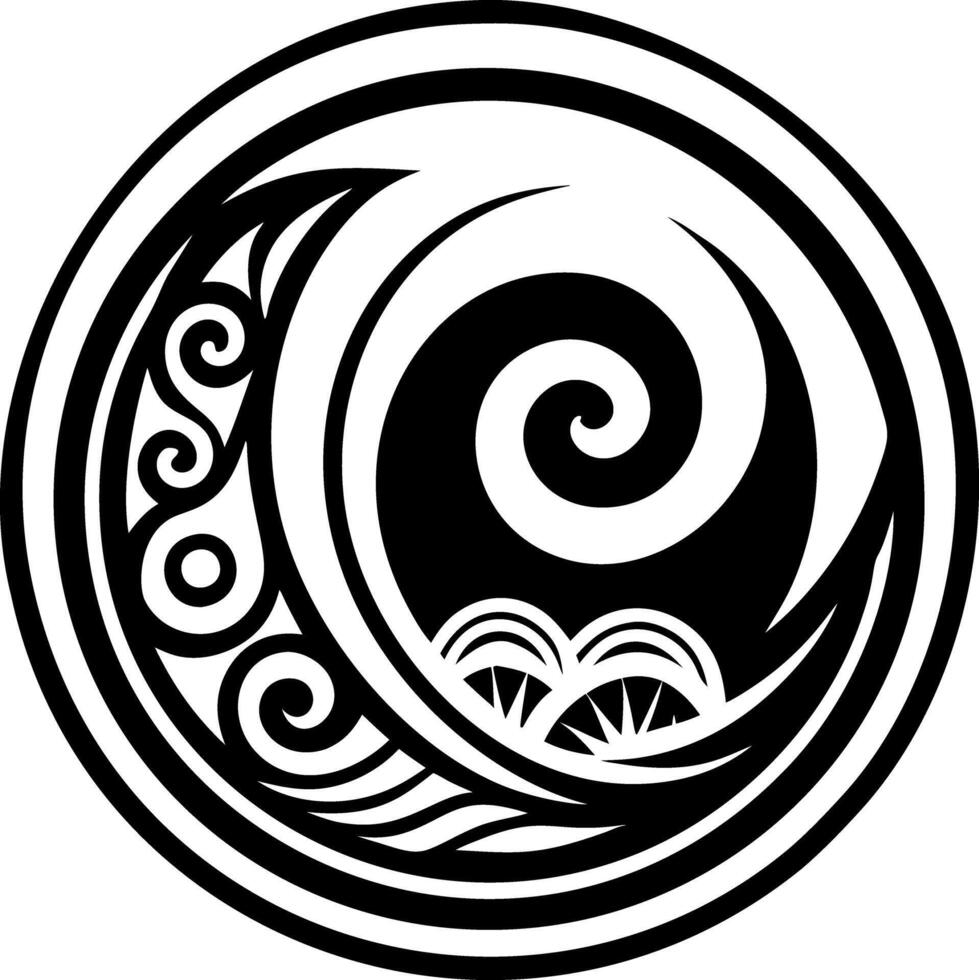 A glyph style icon of wave symbol vector